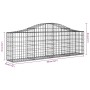 Cestas de gaviones 25 uds forma de arco hierro 200x30x60/80 cm von , Töpfe und Pflanzgefäße - Ref: Foro24-3145404, Preis: 1,0...