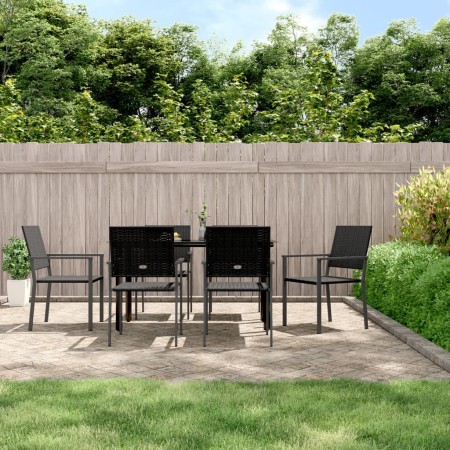 Juego de comedor para jardín 7 piezas ratán sintético y acero von , Gartensets - Ref: Foro24-3187024, Preis: 338,55 €, Rabatt: %