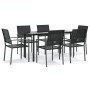 Juego de comedor para jardín 7 piezas ratán sintético y acero von , Gartensets - Ref: Foro24-3187024, Preis: 338,55 €, Rabatt: %