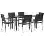 Juego de comedor para jardín 7 piezas ratán sintético y acero von , Gartensets - Ref: Foro24-3187024, Preis: 338,55 €, Rabatt: %