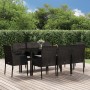Set de comedor de jardín 9 pzas y cojines ratán sintético negro by , Garden sets - Ref: Foro24-3185158, Price: 573,04 €, Disc...