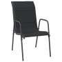 Juego de comedor para jardín 9 piezas acero y textilene negro von , Gartensets - Ref: Foro24-3200709, Preis: 573,41 €, Rabatt: %