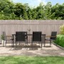 Juego de comedor para jardín 7 piezas acero y textilene negro von , Gartensets - Ref: Foro24-3187039, Preis: 533,68 €, Rabatt: %