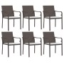 Juego comedor jardín 7 piezas y cojines ratán sintético y acero von , Gartensets - Ref: Foro24-3186946, Preis: 421,58 €, Raba...