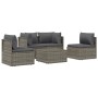 Set de muebles de jardín 5 pzas y cojines ratán sintético gris by , Garden sets - Ref: Foro24-3157372, Price: 460,99 €, Disco...