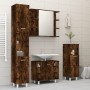 Set de muebles de baño 4 piezas madera contrachapada roble humo de , Muebles de baño - Ref: Foro24-3187612, Precio: 234,35 €,...