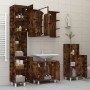 Set de muebles de baño 4 piezas madera contrachapada roble humo de , Muebles de baño - Ref: Foro24-3187612, Precio: 234,35 €,...