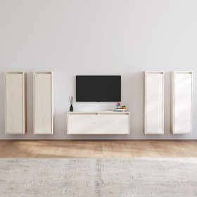 Muebles para TV 5 piezas madera maciza de pino blanco von , TV-Möbel - Ref: Foro24-3100210, Preis: 314,94 €, Rabatt: %