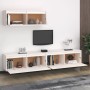 Conjunto de mueble de TV 3 piezas madera maciza de pino blanco von , TV-Möbel - Ref: Foro24-3100140, Preis: 186,75 €, Rabatt: %