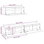 Conjunto de mueble de TV 3 piezas madera maciza de pino blanco von , TV-Möbel - Ref: Foro24-3100140, Preis: 186,75 €, Rabatt: %