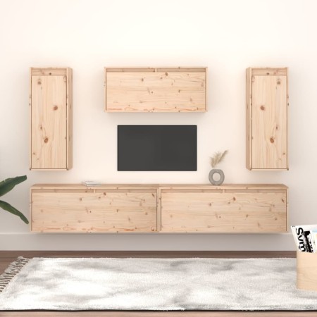 Muebles para TV 5 piezas madera maciza de pino von , TV-Möbel - Ref: Foro24-3100244, Preis: 267,40 €, Rabatt: %