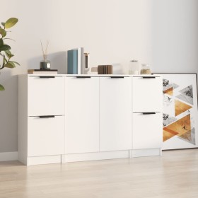 Aparadores 3 piezas madera contrachapada blanco de , Aparadores - Ref: Foro24-3115844, Precio: 156,49 €, Descuento: %