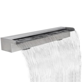 Fuente cascada rectangular piscina acero inoxidable 90 cm von , Brunnen und Wasserfälle - Ref: Foro24-41668, Preis: 140,26 €,...