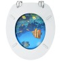 Asientos de inodoro con tapa 2 uds MDF diseño fondo submarino von , Toiletten- und Bidetsitze - Ref: Foro24-3056408, Preis: 8...