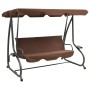 Banco balancín de jardín con dosel color café von , Gartenwippen - Ref: Foro24-313338, Preis: 276,73 €, Rabatt: %