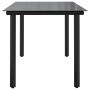 Mesa comedor jardín acero y vidrio templado negro 160x80x74 cm von , Gartentische - Ref: Foro24-319283, Preis: 154,50 €, Raba...