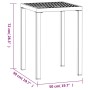 Mesa de jardín de acero gris antracita 50x50x72 cm by , Garden tables - Ref: Foro24-362742, Price: 85,40 €, Discount: %