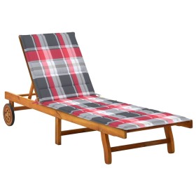 Tumbona de jardín con cojín madera maciza de acacia von , Liegen - Ref: Foro24-3061357, Preis: 211,19 €, Rabatt: %