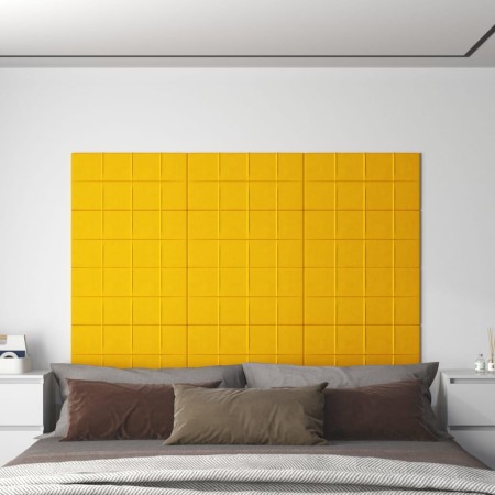 Paneles de pared 12 uds terciopelo amarillo 60x30 cm 2,16 m² von , Wandverkleidung - Ref: Foro24-344090, Preis: 59,94 €, Raba...