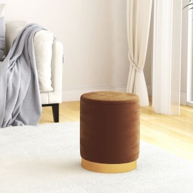 Taburete redondo con almacenaje terciopelo marrón von , Klapphocker und Stühle - Ref: Foro24-340289, Preis: 49,44 €, Rabatt: %