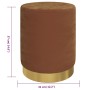Taburete redondo con almacenaje terciopelo marrón by , Folding stools and chairs - Ref: Foro24-340289, Price: 47,41 €, Discou...