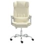 Silla de oficina reclinable masaje cuero sintético color crema de , Sillas de oficina - Ref: Foro24-349746, Precio: 137,37 €