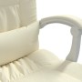 Silla de oficina reclinable masaje cuero sintético color crema de , Sillas de oficina - Ref: Foro24-349746, Precio: 137,37 €