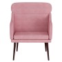 Sillón de terciopelo rosa 63x76x80 cm by , Armchairs - Ref: Foro24-351439, Price: 93,32 €, Discount: %