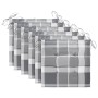 Sillas de jardín 6 uds madera teca con cojines a cuadros grises by , Garden chairs - Ref: Foro24-3062555, Price: 453,02 €, Di...