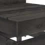 Zentrales Gartensofa aus grau imprägnierten Kiefernholzpaletten von vidaXL, Modulare Sofas für den Außenbereich - Ref: Foro24...