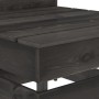 Zentrales Gartensofa aus grau imprägnierten Kiefernholzpaletten von vidaXL, Modulare Sofas für den Außenbereich - Ref: Foro24...