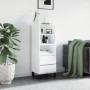 Aparador alto madera contrachapada blanco brillo 40x36x110 cm by , Sideboards - Ref: Foro24-831518, Price: 80,56 €, Discount: %