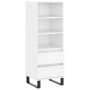 Aparador alto madera contrachapada blanco brillo 40x36x110 cm by , Sideboards - Ref: Foro24-831518, Price: 80,56 €, Discount: %