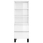 Aparador alto madera contrachapada blanco brillo 40x36x110 cm by , Sideboards - Ref: Foro24-831518, Price: 80,56 €, Discount: %
