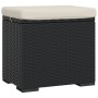 Otomana con cojín negro 40x30x40 cm ratán sintético von , Osmanen - Ref: Foro24-319392, Preis: 52,72 €, Rabatt: %