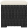 Otomana con cojín negro 40x30x40 cm ratán sintético von , Osmanen - Ref: Foro24-319392, Preis: 52,72 €, Rabatt: %