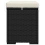 Otomana con cojín negro 40x30x40 cm ratán sintético von , Osmanen - Ref: Foro24-319392, Preis: 52,72 €, Rabatt: %