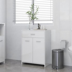 Armario de baño madera contrachapada blanco brillo 60x33x80 cm de , Muebles de baño - Ref: Foro24-805030, Precio: 86,74 €, De...