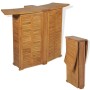 Mesa de bar plegable de madera teca maciza 155x53x105 cm by , Garden tables - Ref: Foro24-43804, Price: 444,45 €, Discount: %
