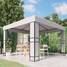 Cenador con doble techo blanco 3x3 m by , Tents and gazebos - Ref: Foro24-47950, Price: 226,29 €, Discount: %
