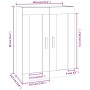 Armario de pared madera de ingeniería blanco 69,5x32,5x90 cm by , Shelves and shelves - Ref: Foro24-812294, Price: 76,35 €, D...