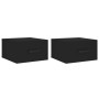 Mesitas de noche de pared 2 uds negro 35x35x20 cm von , Schließfächer und Lagerschränke - Ref: Foro24-829839, Preis: 58,18 €,...