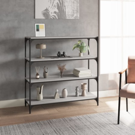 Estantería contrachapada y acero gris Sonoma 100x33x100 cm von , Bücherregale und Regale - Ref: Foro24-819360, Preis: 72,49 €...