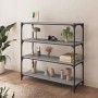 Estantería contrachapada y acero gris Sonoma 100x33x100 cm von , Bücherregale und Regale - Ref: Foro24-819360, Preis: 72,49 €...