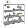 Estantería contrachapada y acero gris Sonoma 100x33x100 cm von , Bücherregale und Regale - Ref: Foro24-819360, Preis: 72,49 €...