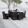 Juego de comedor para jardín 7 piezas negro de , Conjuntos de jardín - Ref: Foro24-3099562, Precio: 1,00 €, Descuento: %