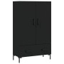 Aparador alto madera de ingeniería negro 69,5x31x115 cm by , Sideboards - Ref: Foro24-828237, Price: 107,91 €, Discount: %