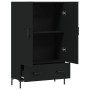 Aparador alto madera de ingeniería negro 69,5x31x115 cm by , Sideboards - Ref: Foro24-828237, Price: 107,91 €, Discount: %