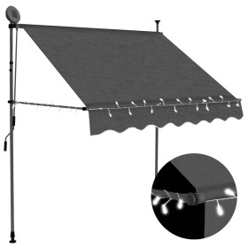 Toldo manual retráctil con LED gris antracita 200 cm von , Markisen - Ref: Foro24-145864, Preis: 96,47 €, Rabatt: %