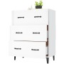 Aparador de madera contrachapada blanco brillante 69,5x34x90 cm by , Sideboards - Ref: Foro24-812165, Price: 95,26 €, Discoun...
